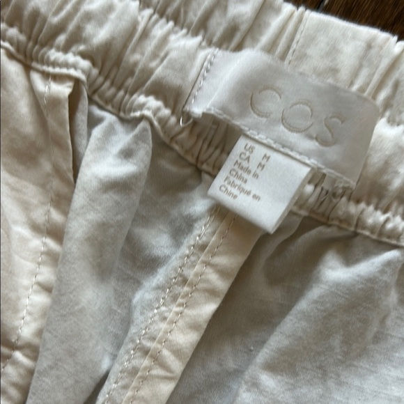 COS Cream Elastic Waist  Twill Joggers Men's M - Picture 4 of 7